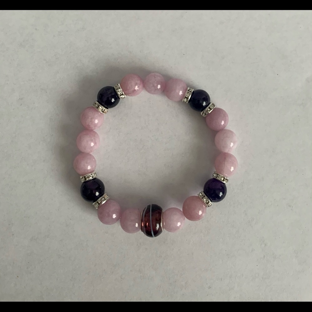Women’s Pink Opal and Amethyst Bracelet